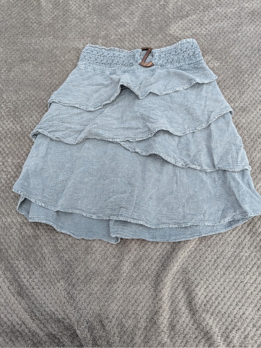 Cotton Natural Women's Boho 100 % Cotton Skirt Size Medium Casual Summer - Picture 2 of 6